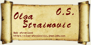Olga Strainović vizit kartica